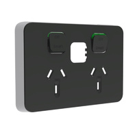 Clipsal Iconic Connected Socket Double Powerpoint Skin Anthracite
