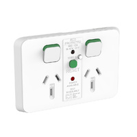 Clipsal Iconic 30mA 10A RCD Protected Double Powerpoint Skin