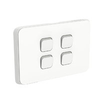 Clipsal Iconic 4 Gang Horizontal Switch 10A White