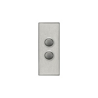 Clipsal Saturn 2 Gang Architrave Switch with LED Horizon Silver