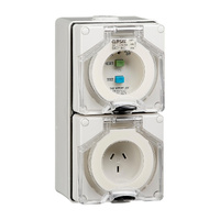 Clipsal 56 Series 3 Pin 10A RCD Protected Switched Socket Grey