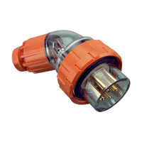 Clipsal 56 Series Round 7 Pin 20A Angled Plug Electric Orange