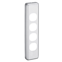 Clipsal Classic 4 Gang Architrave Switch Brushed Aluminium Cover