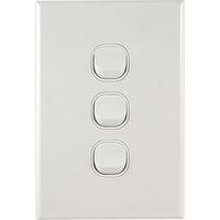 Connected Switchgear GEO 3 Gang Light Switch White