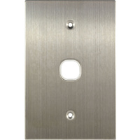 Connected Switchgear Stainless Steel 1 Gang Plate White