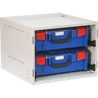 StorageTek Cabinet with 2 x Large Clear Lid Cases