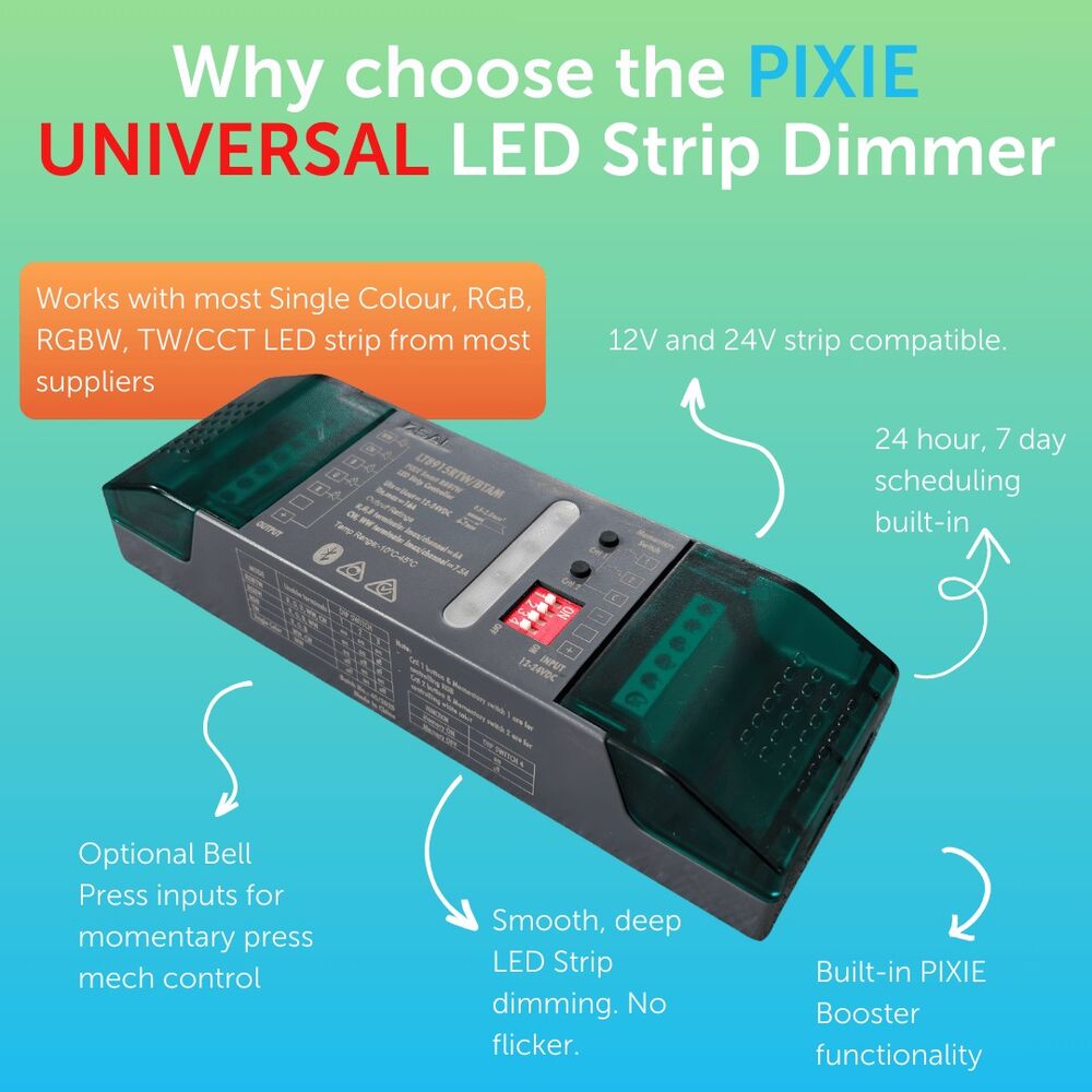 SAL PIXIE Universal LED Strip Dimmer Controller | LT8915RTW/BTAM