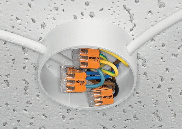 Conector mini cables eléctricos 6mm regleta conexión Wago 221 612
