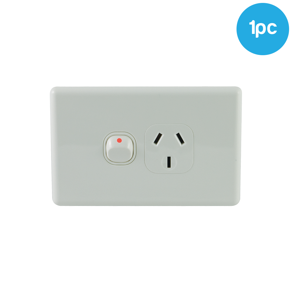 Single Power Point 10a White Gpo Socket Outlet As Nzs