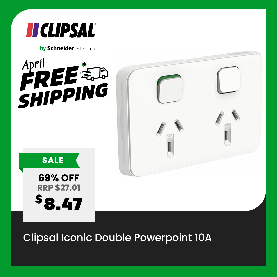 Clipsal Iconic Double Powerpoint 10A