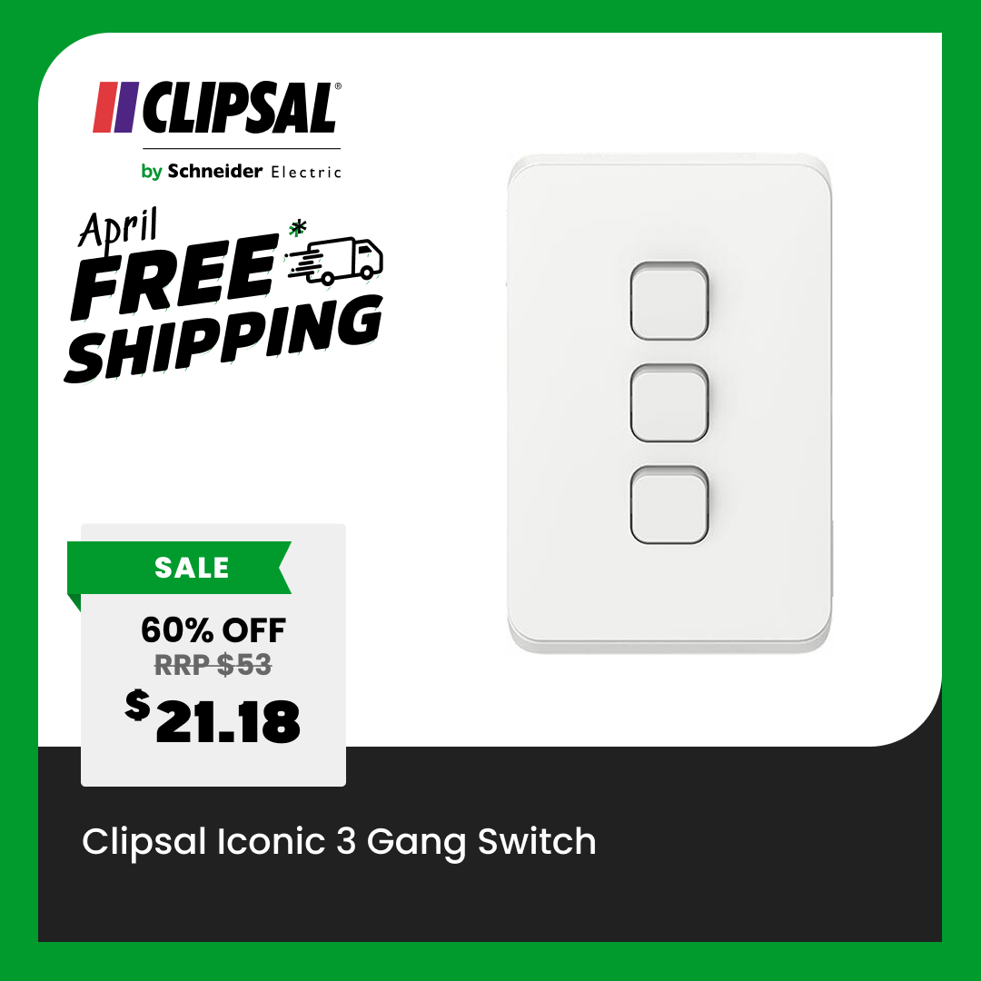 Clipsal Iconic 3 Gang Switch