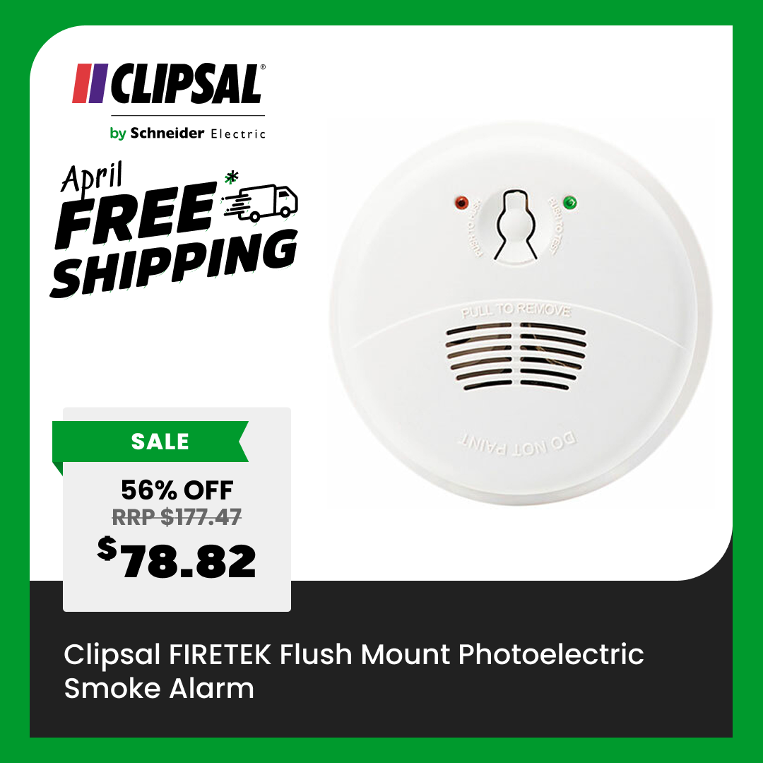 Clipsal Firetek Flush Mount Photoelectric Smoke Alarm