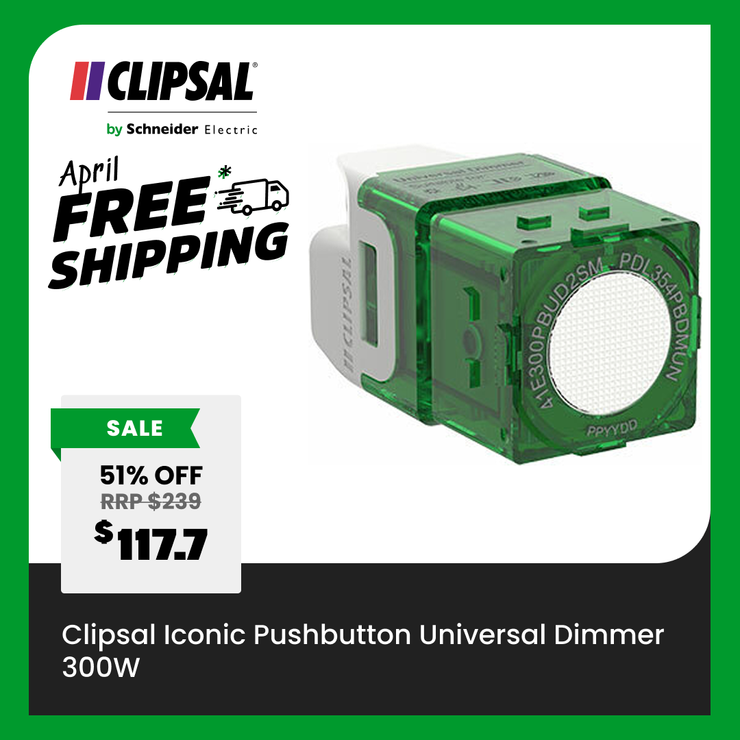 Clipsal Iconic Pushbutton Universal Dimmer 300W