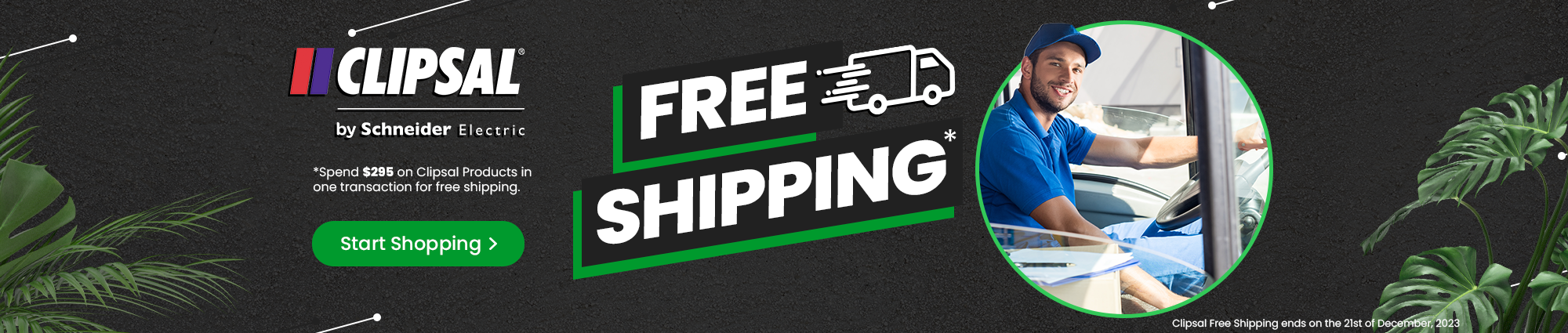 Home Page Banner - Clipsal Free Shipping Q4 2023