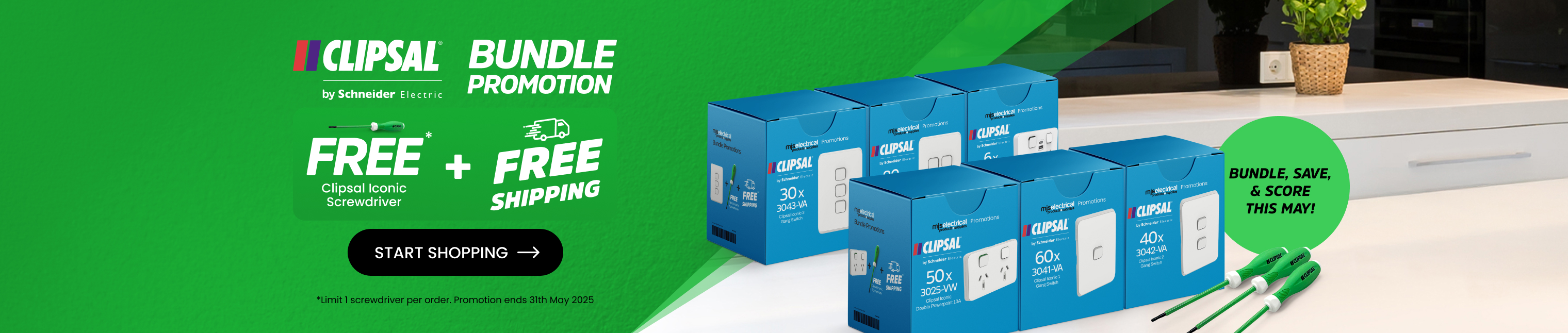 Home Page Banner - Clipsal Bundle May promo