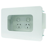 Matchmaster Recessed Wall Point with Cable Management System White