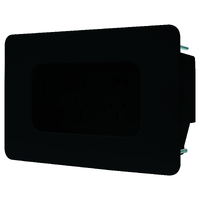Matchmaster Recessed Wall Point with Cable Management System Black