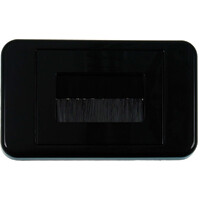 DigiTek Cable Brush Wall Plate (Black)