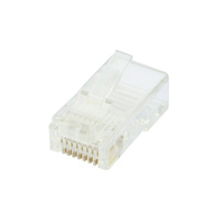 RJ45 8 Pin Round Solid Connector (100 Pack)