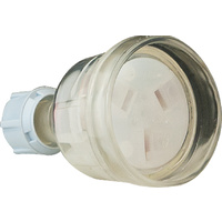 3 Pin 15A Extension Socket (Clear)