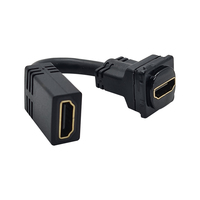 HDMI Female to HDMI Female Mechanism with Tail (Black)