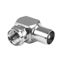 F Type Male to PAL Male Right Angle Adaptor
