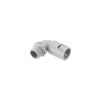 25mm Right Angled Corrugated Adaptor Grey