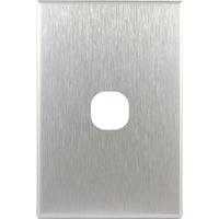 Connected Switchgear GEO 1 Gang Brushed Silver Aluminium Cover