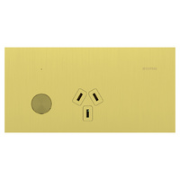 Clipsal Solis T Series Single Powerpoint 10A with ZigBee Brushed Brass