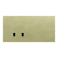 Clipsal Solis T Series 2 Gang Switch Grid & Cover Living Brass