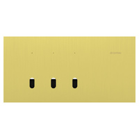 Clipsal Solis T Series 3 Gang Switch Grid & Cover Brushed Brass