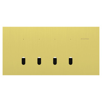 Clipsal Solis T Series 4 Gang Switch Grid & Cover Brushed Brass