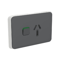 Clipsal Iconic Single Powerpoint 20A Skin Anthracite