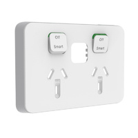 Clipsal Iconic Connected Socket Double Powerpoint Skin Vivid White