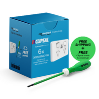 Clipsal Iconic Double Powerpoint 10A with USB A+C Type | 6 Pack Bundle