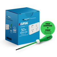Clipsal Iconic Double Powerpoint 10A | 50 Pack Bundle