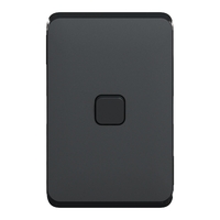 Clipsal Iconic 1 Gang Switch Skin Solid Edge Black