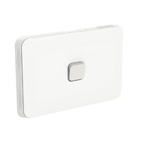 Clipsal Iconic 1 Gang Horizontal Switch 10A White
