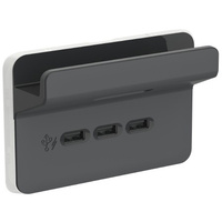 Clipsal Iconic 3 Gang USB Charging Station Skin Anthracite