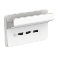 Clipsal Iconic 3 Gang USB Charging Station Skin Vivid White