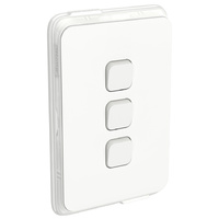 Clipsal Iconic 3 Gang Switch IP44 Vivid White