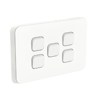 Clipsal Iconic 5 Gang Horizontal Switch 10A White