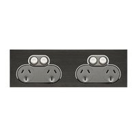 Clipsal Saturn Quad Powerpoint Horizon Black