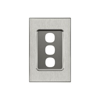 Clipsal Saturn 30 Series 3 Gang Grid & Plate Horizon Silver