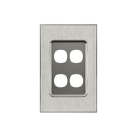 Clipsal Saturn 30 Series 4 Gang Grid & Plate Horizon Silver