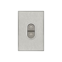 Clipsal Saturn Push Button Cooker Switch 32A Double Pole Horizon Silver