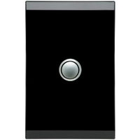 Clipsal Saturn 1 Gang Switch with LED Espresso Black