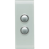 Clipsal Saturn 2 Gang Architrave Switch with LED Ocean Mist