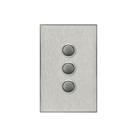 Clipsal Saturn 3 Gang Switch with LED Horizon Silver
