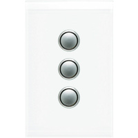 Clipsal Saturn 3 Gang Switch with LED Pure White